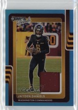 2025 Panini Donruss Optic Threads Neon Blue Prizm Jayden Daniels #DTBH-JDS 1q03