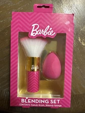 Barbie Mattel Makeup Blending Set Beauty Sponge & Kabuki Brush NEW *HTF