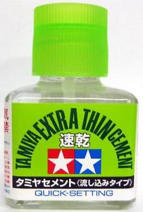 Tamiya 87182 Extra Thin Cement Glue Fine Tip Quick Setting 40ml