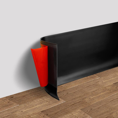 Vinyl Wall Base Baseboard Molding Trim 4'' Flexible Self Adhesive Rubber Wall Bas