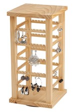 Earring Display - Wood Display Carousel - Rotating