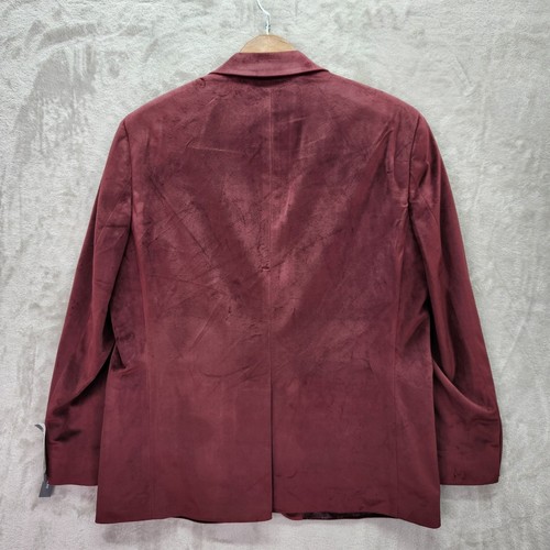 Michael Kors Kent Burgundy Velvet Blazer Mens 40S 40 Short Classic Sport Coat - Picture 7 of 9