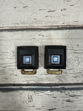 Gm Pontonier 601-2 Logo Push Button Lap Seat Belt Latch Black Gm Chevy Set Of 2