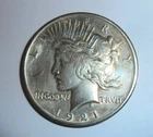US Peace Dollar 1921 High Relief In Uncirculated Cond. Choice BU RARE DATE