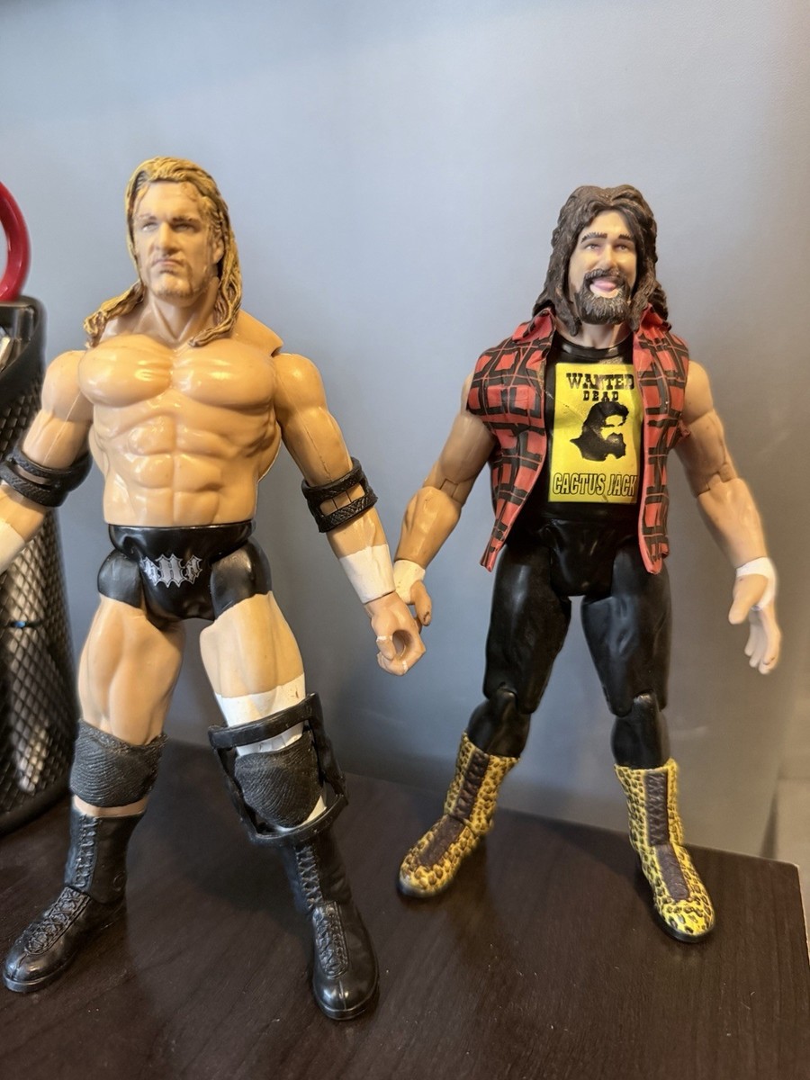 Jakks Pacific WWF Famous Scenes Triple H and Cactus Jack Wrestling Figures