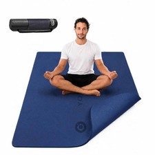 YOTTOY Extra Thick Yoga Mat 8mm Blue 75x40 Large Workout Mat