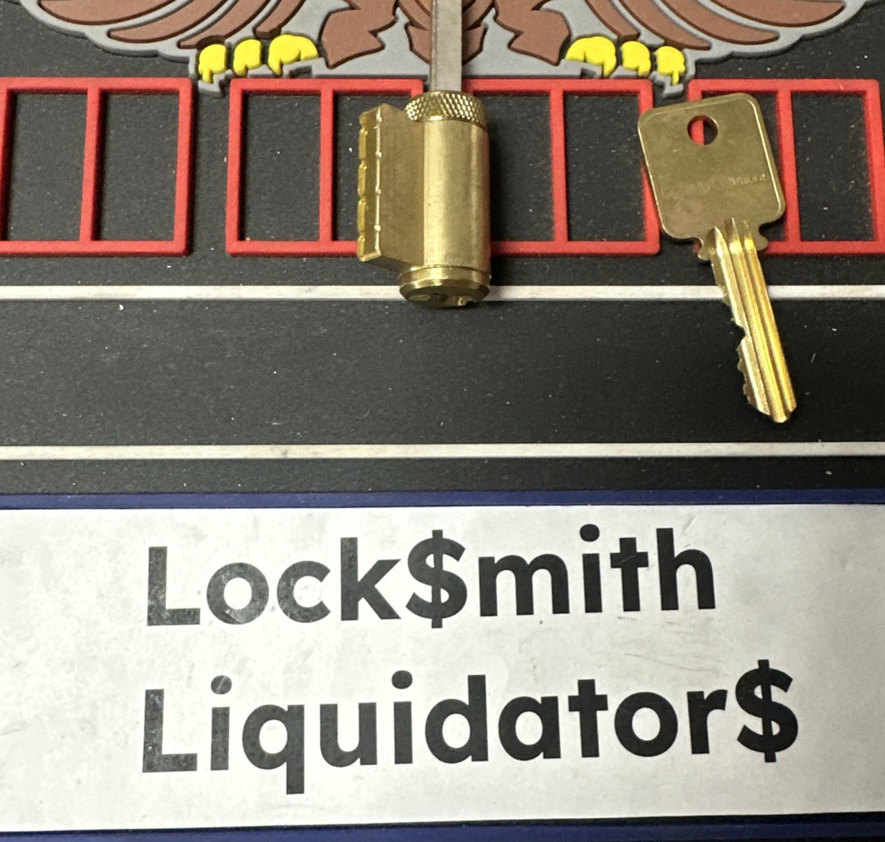 Security solution key In Lever Cylinder Brass Finish Locksmith liquidator
