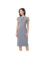 JS COLLECTION Womens  Short Sleeve Knee Length Party Sheath Dress