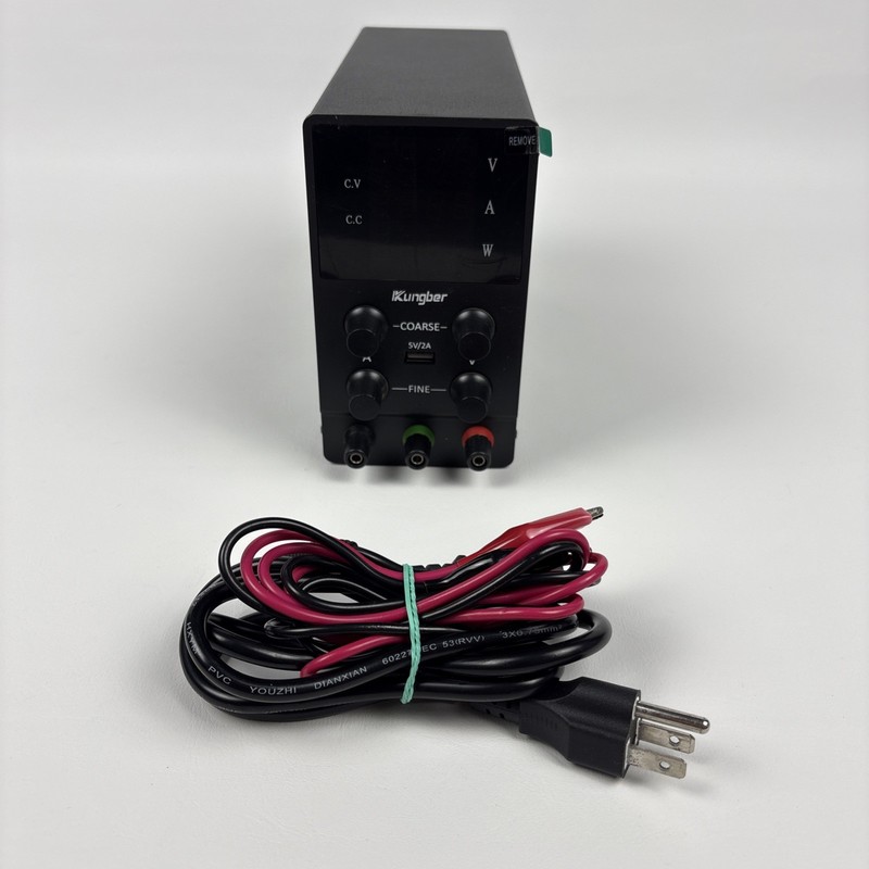 Kungber SPS3010 DC Bench Power Supply 0-30 VDC 0-10 Amp Black