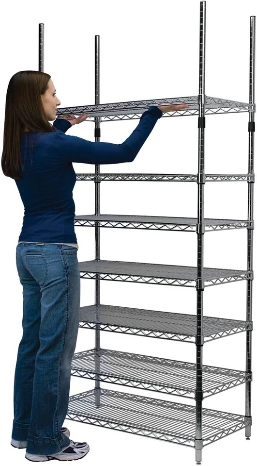 多功能镀铬钢丝架直立杆,63 英寸 - 4 包 — 第 4/4 张图片