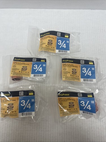 Lot Of 5-Viega 77260 ProPress Cap 3/4" Copper