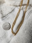 Long Sterling Silver Gold Vermeil Necklace Braided Rope Twisted Chain Canada 925 — photo 2