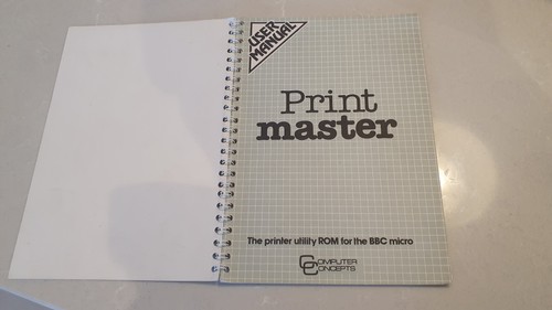 Print Master Manuale Utente BBC Micro Computer Libro BBC Numero di Serie 014843 - Foto 6 di 6