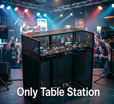 Portable DJ Facade Booth 41''Lx45''Hx20''W DJ Table Stand Booth DJ Table Station