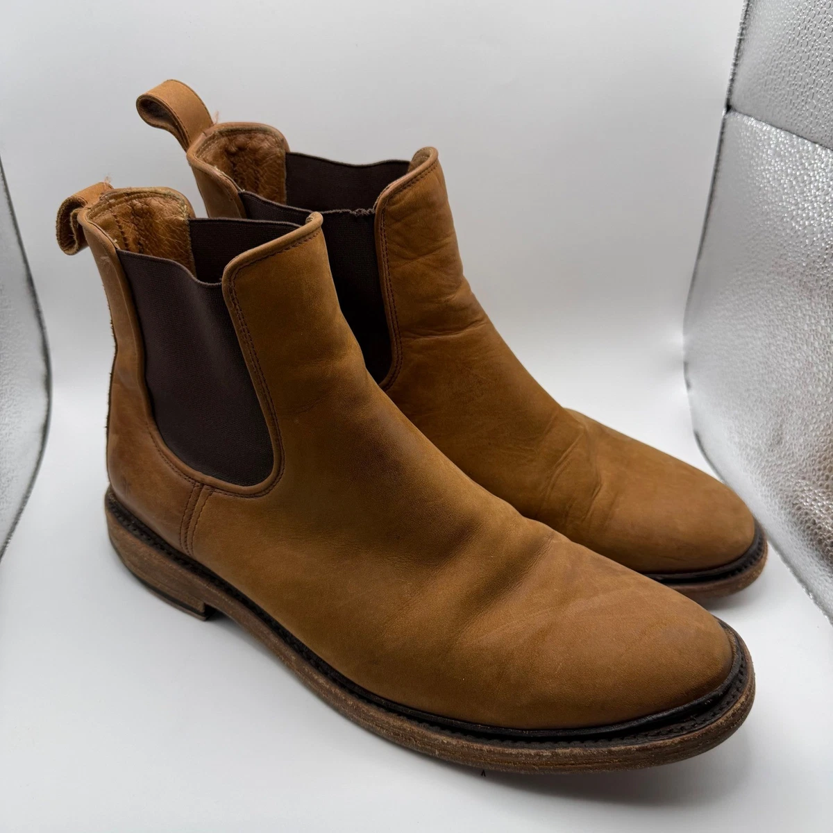 Frye Austin Chelsea Suede Copper Brown Boots Brown Frye Chelsea Boots for Men for Sale | Shop New & Used  main image 4