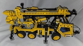 Lego Set 8438 Pneumatic Technic Crane Truck Yellow Black Retired Set~ Read