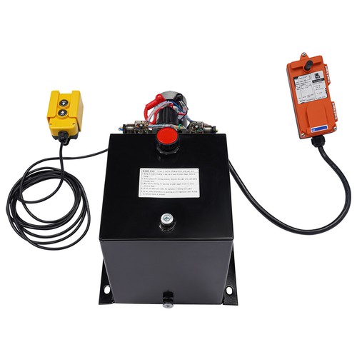 8 Quart Double Acting Hydraulic Pump 12V DC Dump Trailer Power Unit Wireless R/C - Picture 14 of 16