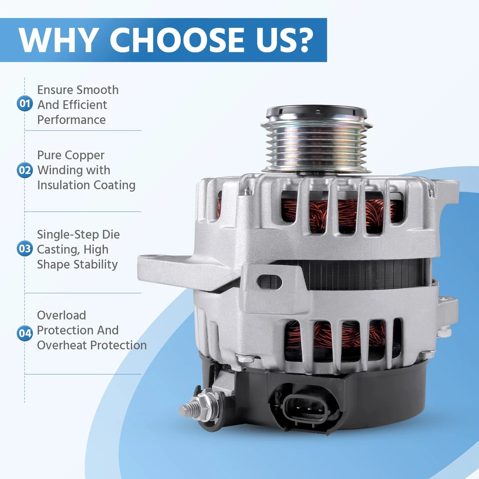 Alternator 150A Compatible with K-i-a Forte 2017-2024 L4 2.0L Foto 4 de 4