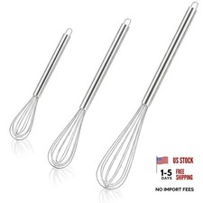 3 PCS Mini Whisks for Cooking - Stainless Steel Balloon Hand - Small Whisks
