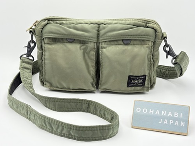 #ad YOSHIDA PORTER TANKER SHOULDER BAG 622 68809 622 78809 Sage Green Used JAPAN $173.64