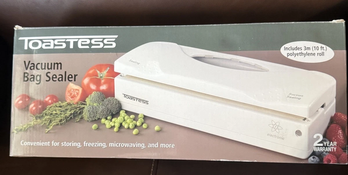 Toastess Vacuum Bag Sealer Model TBS-21 with Roll of Bags
