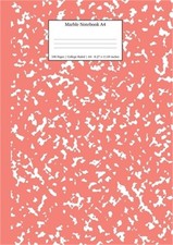 Marble Notebook A4: Coral Pink Marble College Ruled Journal Paperback or Softba