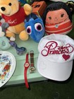 Lot Of 12 Disney Items Plushies Hat Plate PARTS watches Pooh Vtg Pirate Mickey  — photo 2