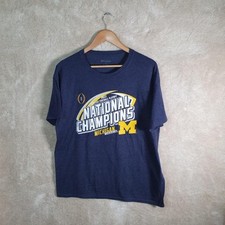Champion Michigan Wolverines National Champions 2023 T Shirt Mens Large PA1840