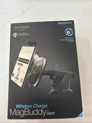 Naztech MagBuddy Anywhere + - Qi Wireless Car Charger Magnetic Fast Charge Mount