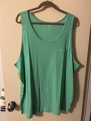 Gap Lived In Pocket Green-Tank Top Shirt- 2XL XXL