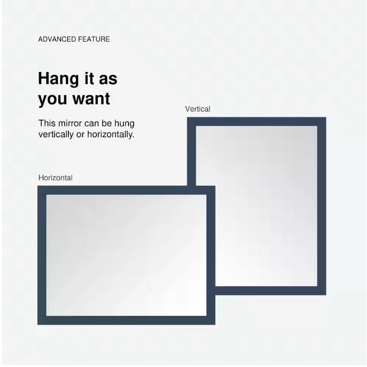 Espejo tocador de baño Mayfield 28"x36" colección decoradores del hogar - marco de madera Foto 3 de 4