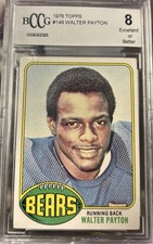 1976 Topps #148 Walter Payton Rookie Card BGS BCCG 8 Excellent+. rookie card picture