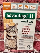 Advantage II 5-9 lbs Flea drop Medicine for cats 5-9lbs 6 doses