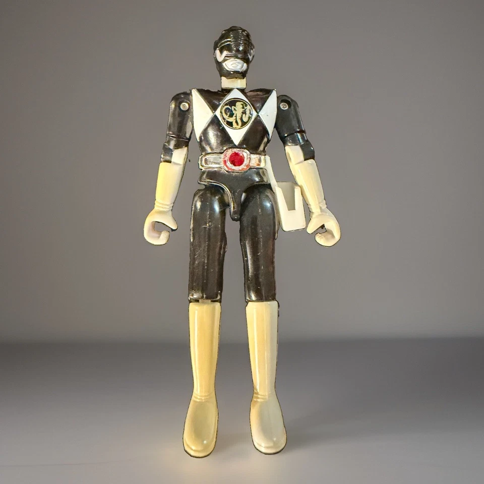Mighty Morphin Power Rangers Black Ranger 4.75" Action Figure No Weapons - Nice! - Image 1 of 2