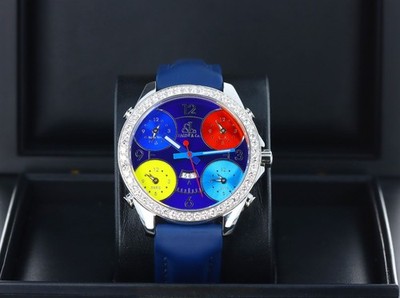 Jacob & Co. Five Time Zone 47mm, Blue Dial - Stainless Steel on