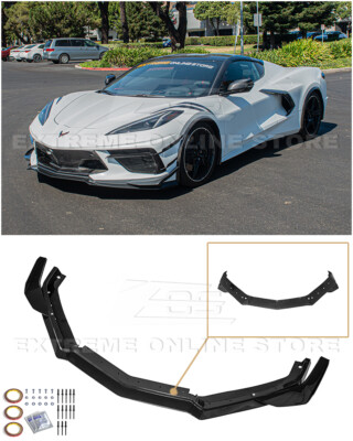20-Up Corvette C8 | Z06 Style Hydro-Dipped Carbon Fiber Front