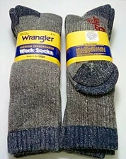 Wrangler Merino Wool Boot Sock, L (Fits Men's Shoe 9-13), 2 pair - FREE SHIPPING