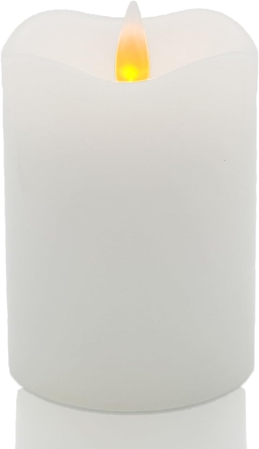 Flameless LED Candles with Realistic Flickering Flame - Set of 4 White Candles