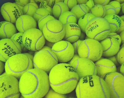 15 gebrauchte Tennisbälle - Slazenger Dunlop Head etc. Viele mit Logos noch drauf.