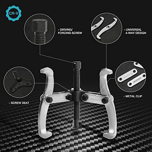 3-Jaw Gear Puller, Removal Tool For Gears, Pulley, Bearing, Flywheels CR-V Steel - Picture 6 of 15