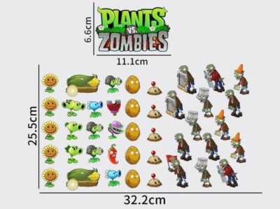 43 Pcs Plants vs. Zombies Fridge Magnets Home Decor Refrigerator Magnet Bundle