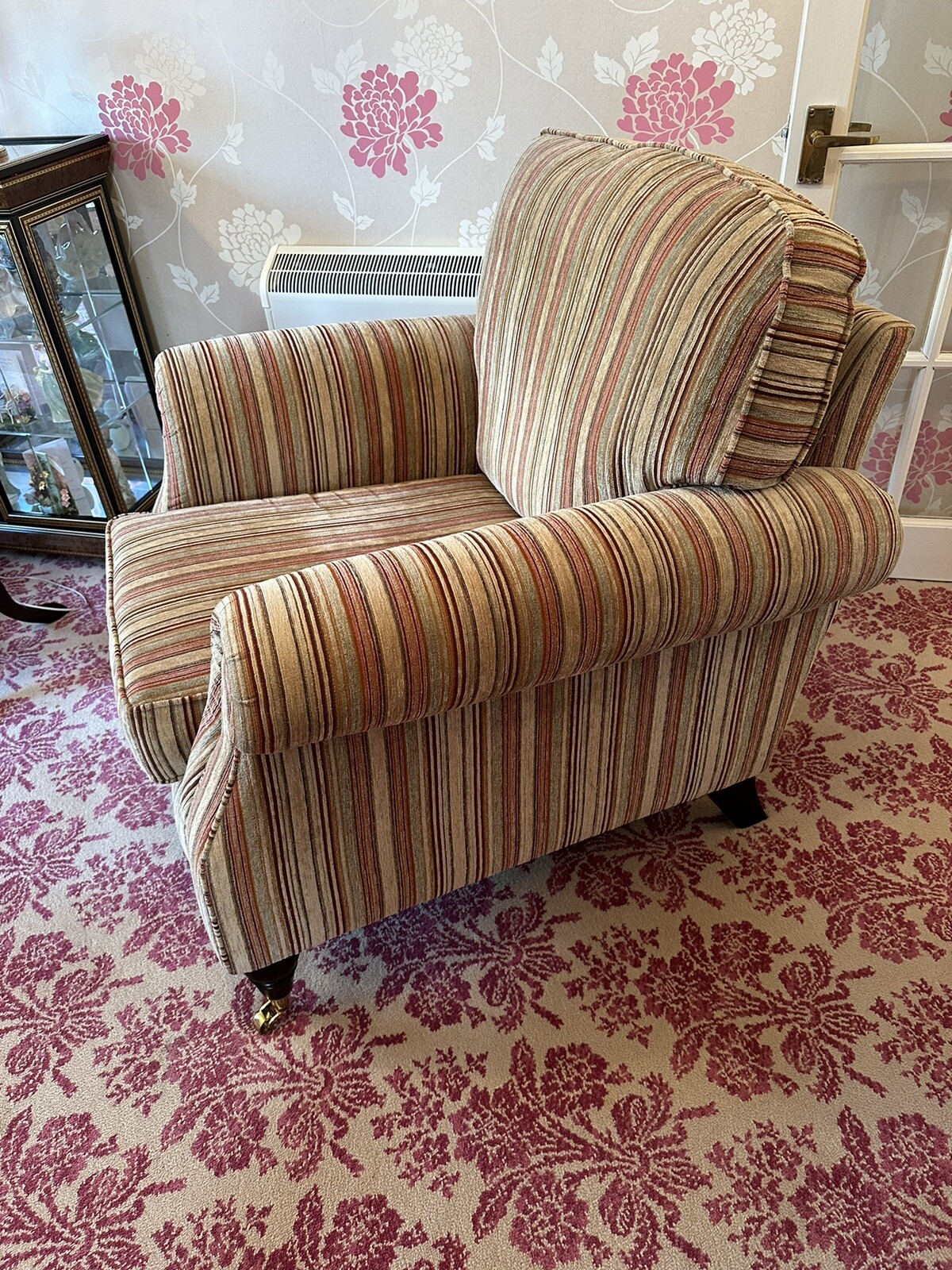 Parker Knoll Striped Arm Chair eBay