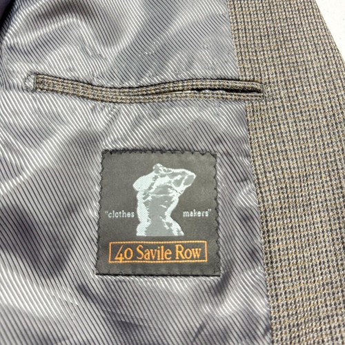 Savile Row Blazer Men 42R Gray LambsWool Suit Jacket Business Casual Wedding - Picture 8 of 14