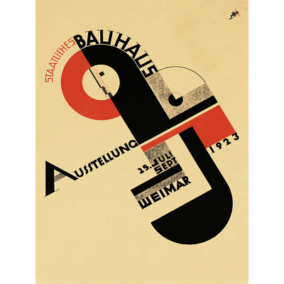Ausstellung Bauhaus Weimar Deutschland großer Wandkunstdruck 18 x 24 Zoll