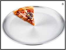 12 Inch Pizza Pan Stainless Steel Pizza Pie Pan Tray Platter Healthy Metal Pizza