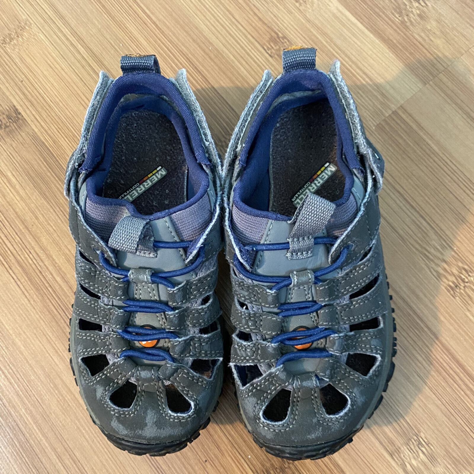 Sandali Merrell 11 scarpe grigio blu vibram sandali ragazzi punta chiusa