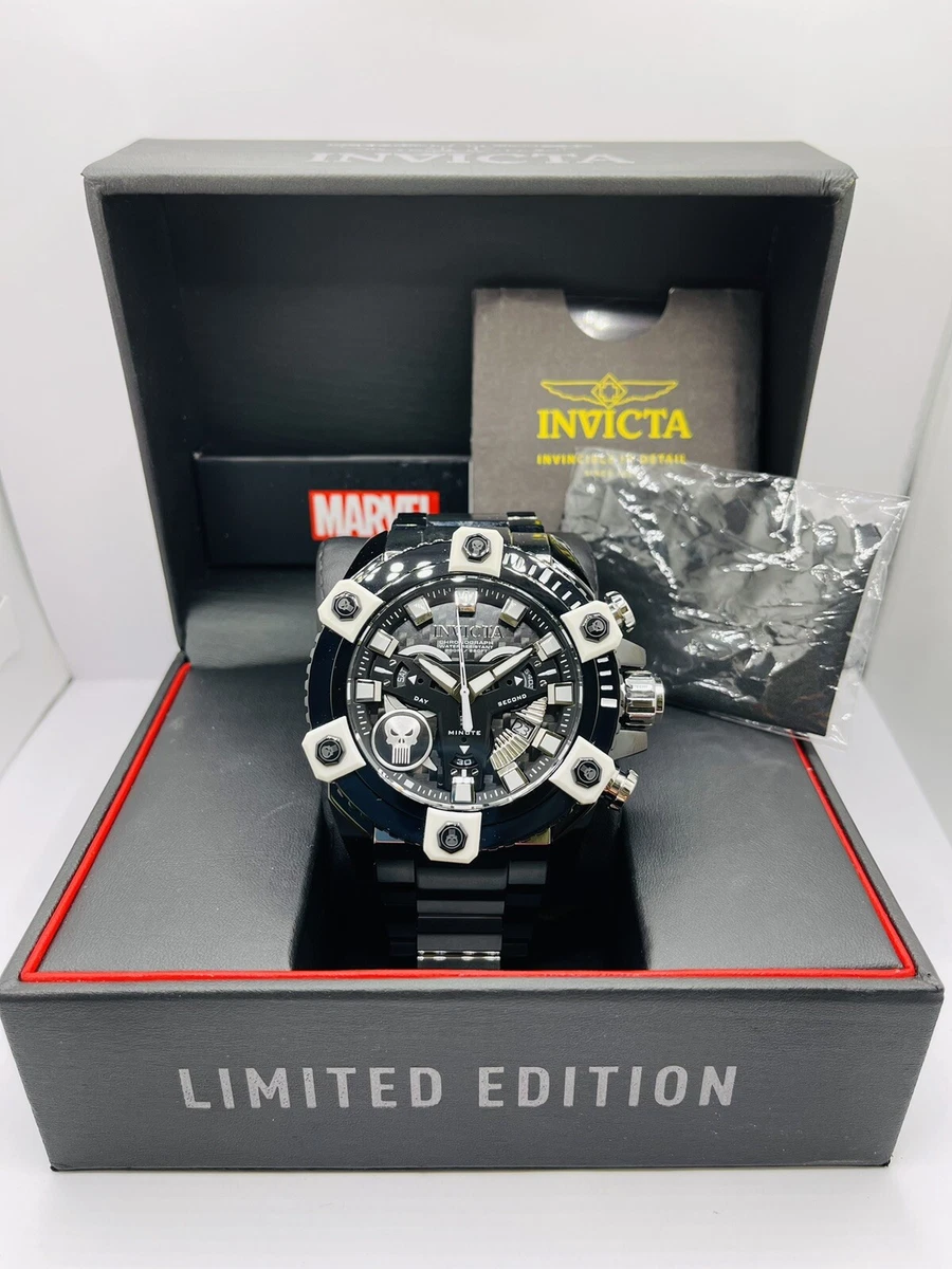 INVICTA Marvel Punisher Men Model 26762 Watch 56MM Quartz Watch 10