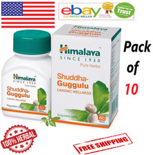 10X Shuddha Guggulu Himalaya 60 Tabs Each With Long Expiry  Free Shipping