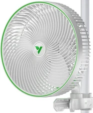 VIVOSUN AeroWave E9 Clip on Fan,EC Motor,Auto Oscillation,Air Circulator,White