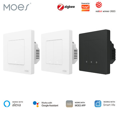MOES Zigbee Smart Lichtschalter Wechselschalter Unterputz Alexa APP-Steuerung 
